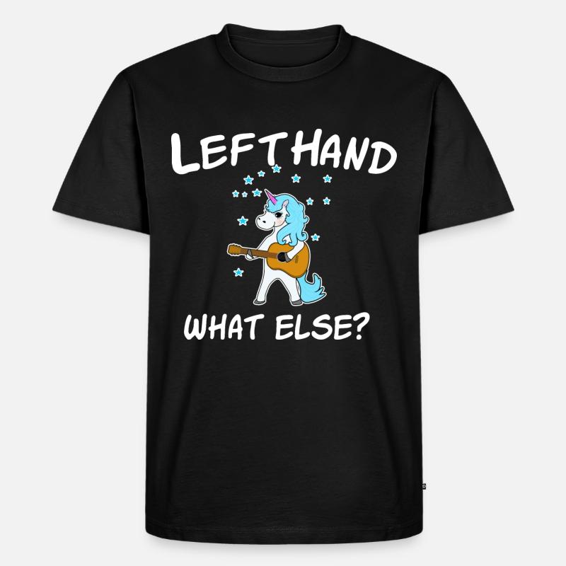 Lefthand Linkshänder Gitarre - Männer Premium Bio T-Shirt - Schwarz