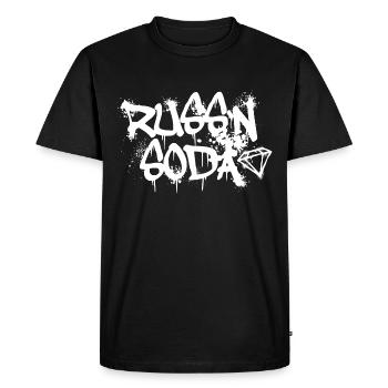 Merch officiel RUSS’N SODA - Graffiti - T-shirt Premium bio Homme - noir - Devant - Nico (187cm)