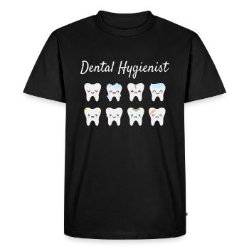 Hygiéniste dentaire - T-shirt Premium bio Homme - noir - Devant - Nico (187cm)