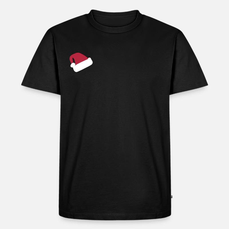 Santa Hat - Männer Premium Bio T-Shirt - Schwarz