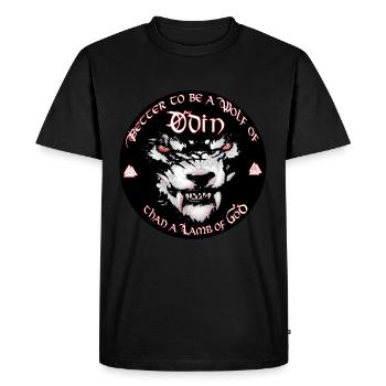 Odin vaut mieux un loup Odins qu'un agneau de dieu - T-shirt Premium bio Homme - noir - Devant - Nico (187cm)