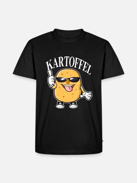 Deutsche Kartoffel - Männer Premium Bio T-Shirt - Schwarz