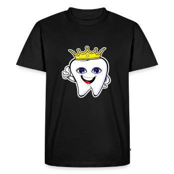 dents dents dentiste - T-shirt Premium bio Homme - noir - Devant - Nico (187cm)