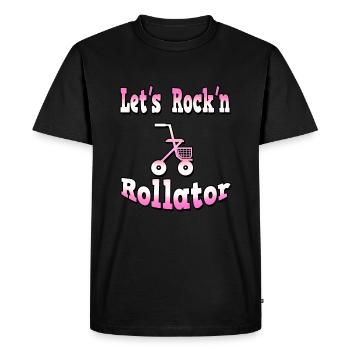 rollator - Männer Premium Bio T-Shirt - Schwarz - Vorne - Nico (187cm)