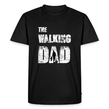 Le père qui marche - T-shirt Premium bio Homme - noir - Devant - Nico (187cm)