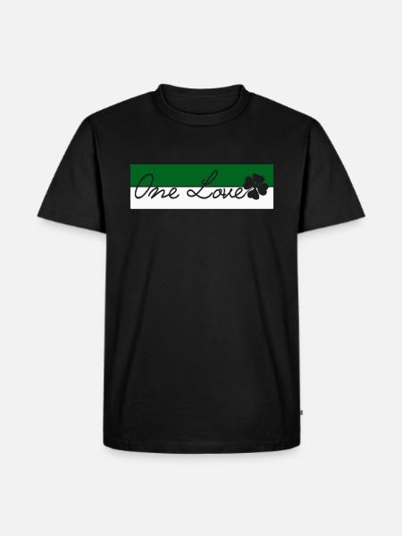 ONE LOVE - Men's Premium Organic T-Shirt - black