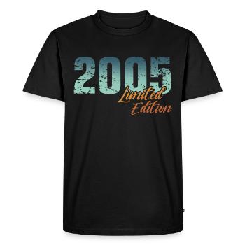 18e anniversaire 2005 Né 18 ans - T-shirt Premium bio Homme - noir - Devant - Nico (187cm)