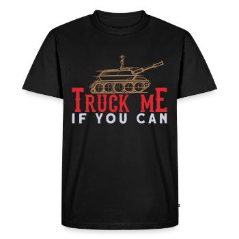 Tank Soldier - Tank Tshirt - Soldier Gift - Men's Premium Organic T-Shirt - black - Front - Nico (187cm)