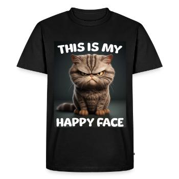 Chemise Funny Cats Grincheux - T-shirt Premium bio Homme - noir - Devant - Nico (187cm)
