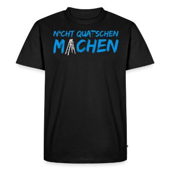 ne parle pas - fais - T-shirt Premium bio Homme - noir - Devant - Nico (187cm)