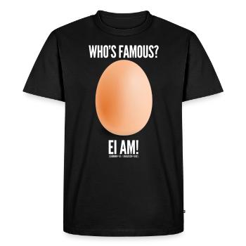 Chemise drôle d'oeuf de record du monde Instagram d'oeuf - T-shirt Premium bio Homme - noir - Devant - Nico (187cm)