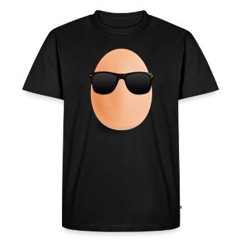 World Record Egg - Men's Premium Organic T-Shirt - black - Front - Nico (187cm)