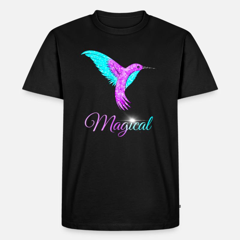 Humming Bird - Männer Premium Bio T-Shirt - Schwarz