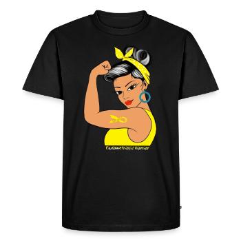 Sensibilisation aux guerriers de l'endométriose - T-shirt Premium bio Homme - noir - Devant - Nico (187cm)