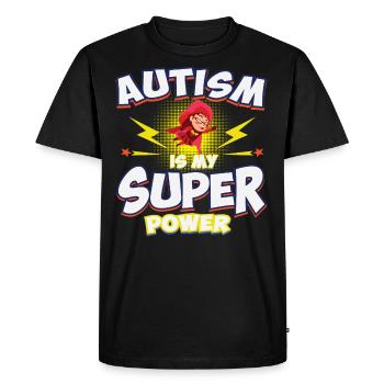 Autisme Super-héros aidants parents enfants cadeau - T-shirt Premium bio Homme - noir - Devant - Nico (187cm)