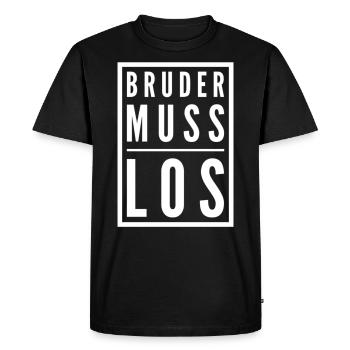 Brother doit y aller : G Style - T-shirt Premium bio Homme - noir - Devant - Nico (187cm)
