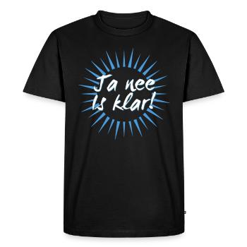 oui nee est clair - T-shirt Premium bio Homme - noir - Devant - Nico (187cm)