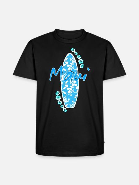peahi maui surfing - Men's Premium Organic T-Shirt - black
