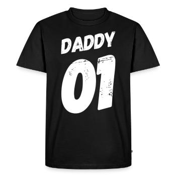 papa 01 - T-shirt Premium bio Homme - noir - Devant - Nico (187cm)