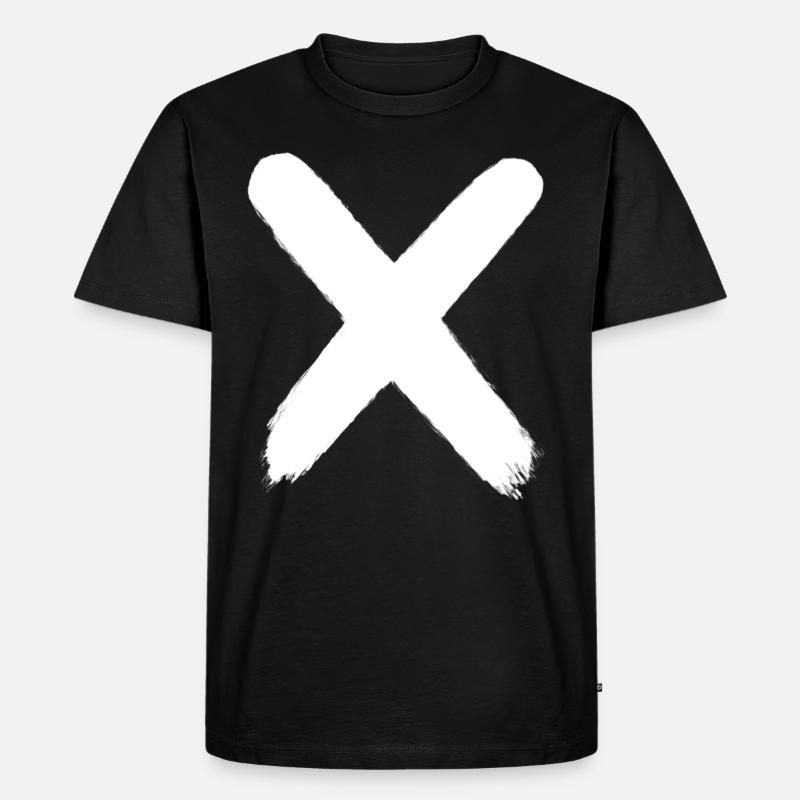 X - Männer Premium Bio T-Shirt - Schwarz