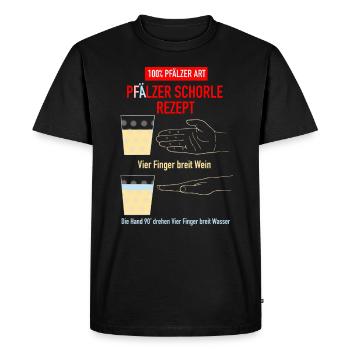Recette de Palatinat Schorle - T-shirt Premium bio Homme - noir - Devant - Nico (187cm)