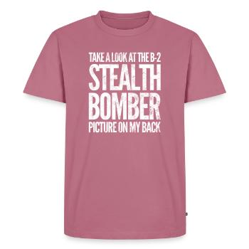 B-2 Stealth Bomber Aircraft Pilot Gift - Men's Premium Organic T-Shirt - mauve - Front - Nico (187cm)