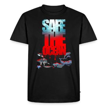 Sécuriser l'océan - T-shirt Premium bio Homme - noir - Devant - Nico (187cm)