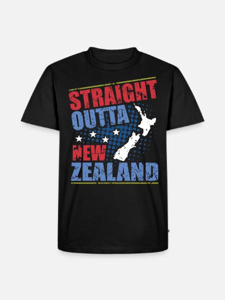 Neuseeland - Männer Premium Bio T-Shirt - Schwarz
