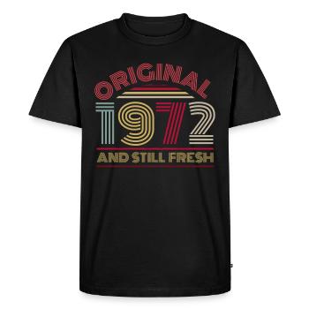 1972 retro - Men's Premium Organic T-Shirt - black - Front - Nico (187cm)
