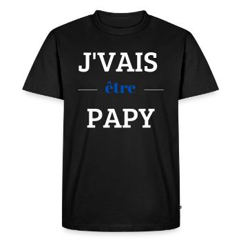 Je vais être papy - T-shirt Premium bio Homme - noir - Devant - Nico (187cm)