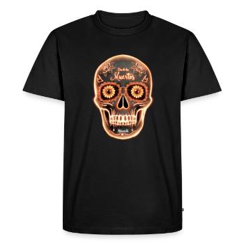 Día de los Muertos Fire Skull design - Men's Premium Organic T-Shirt - black - Front - Nico (187cm)