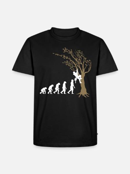 Funny Panda Chainsaw Gift - Men's Premium Organic T-Shirt - black