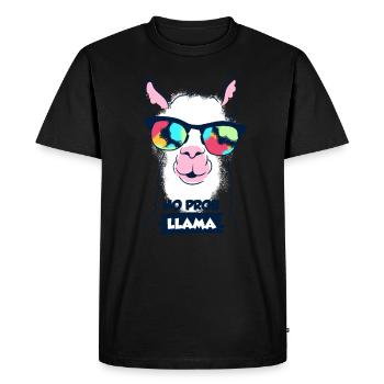 Lama - Men's Premium Organic T-Shirt - black - Front - Nico (187cm)