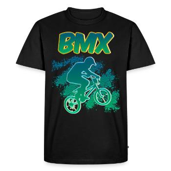 BMX / Bmx Bike / Vélo / Cadeau / Cyclist - T-shirt Premium bio Homme - noir - Devant - Nico (187cm)