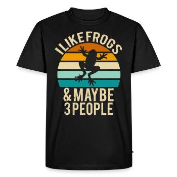 Frog - Men's Premium Organic T-Shirt - black - Front - Nico (187cm)