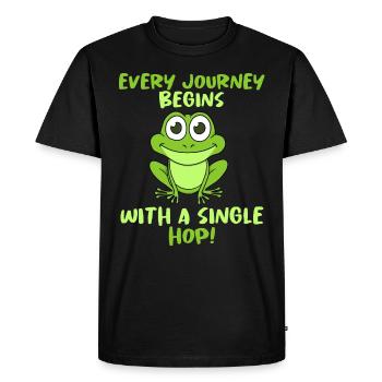 Frog - Men's Premium Organic T-Shirt - black - Front - Nico (187cm)