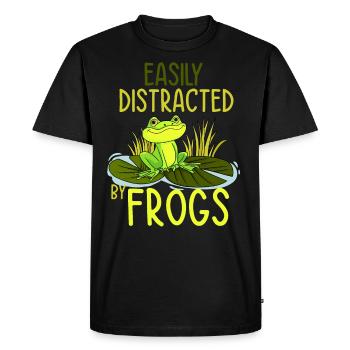 Frog - Men's Premium Organic T-Shirt - black - Front - Nico (187cm)