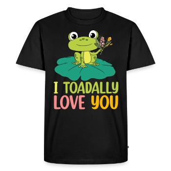 Frog - Men's Premium Organic T-Shirt - black - Front - Nico (187cm)