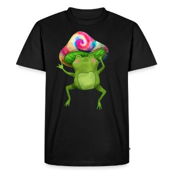 Frog - Men's Premium Organic T-Shirt - black - Front - Nico (187cm)