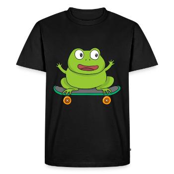 Frog - Men's Premium Organic T-Shirt - black - Front - Nico (187cm)