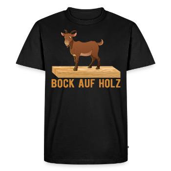 Bock on wood carpenter carpenter carpenter - Men's Premium Organic T-Shirt - black - Front - Nico (187cm)