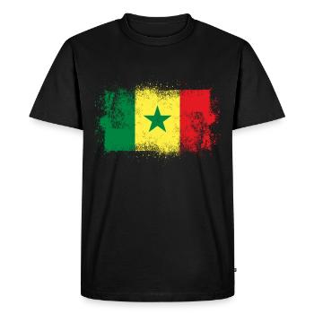 Sénégal - T-shirt Premium bio Homme - noir - Devant - Nico (187cm)