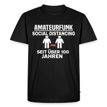 Funken Amateurfunk Amateurfunker Social Distancing - Männer Premium Bio T-Shirt - Schwarz - Vorne - Nico (187cm)