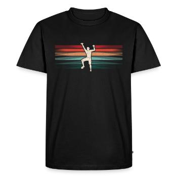 Grimpeur Escalade Vintage Escalade Bloc - T-shirt Premium bio Homme - noir - Devant - Nico (187cm)