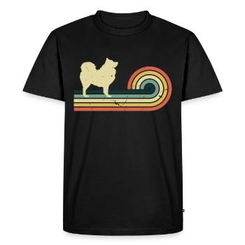 Samoyed Dog Retro Vintage Design - T-shirt Premium bio Homme - noir - Devant - Nico (187cm)