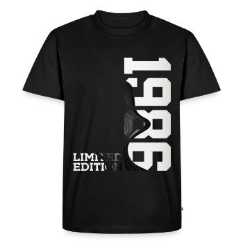 ÉDITION LIMITÉE 40E ANNIVERSAIRE 1986 - T-shirt Premium bio Homme - noir - Devant - Nico (187cm)