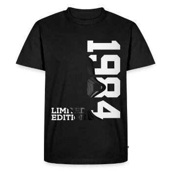 ÉDITION LIMITÉE 42E ANNIVERSAIRE 1984 - T-shirt Premium bio Homme - noir - Devant - Nico (187cm)