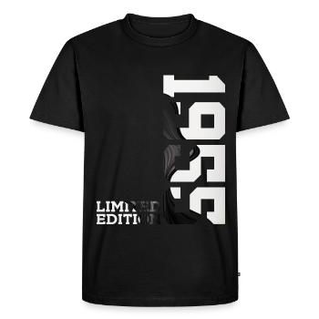 LIMITED EDITION 1955 71ST BIRTHDAY - Men's Premium Organic T-Shirt - black - Front - Nico (187cm)