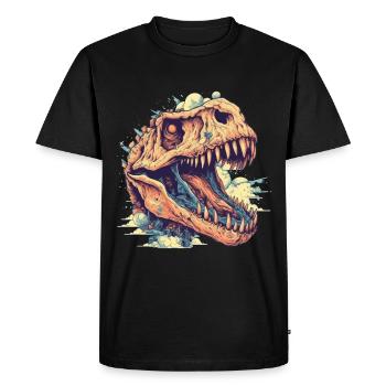 Dinosaure Dinosaure Fossil Carnivor T-Rex - T-shirt Premium bio Homme - noir - Devant - Nico (187cm)