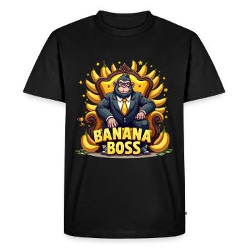 Roi de la banane - Souverain de la jungle - T-shirt Premium bio Homme - noir - Devant - Nico (187cm)
